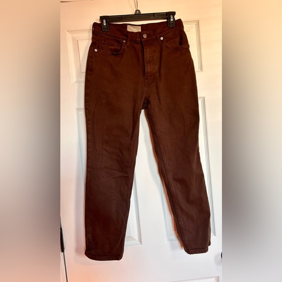 Everlane deep brown cropped pants. - Picture 1 of 5